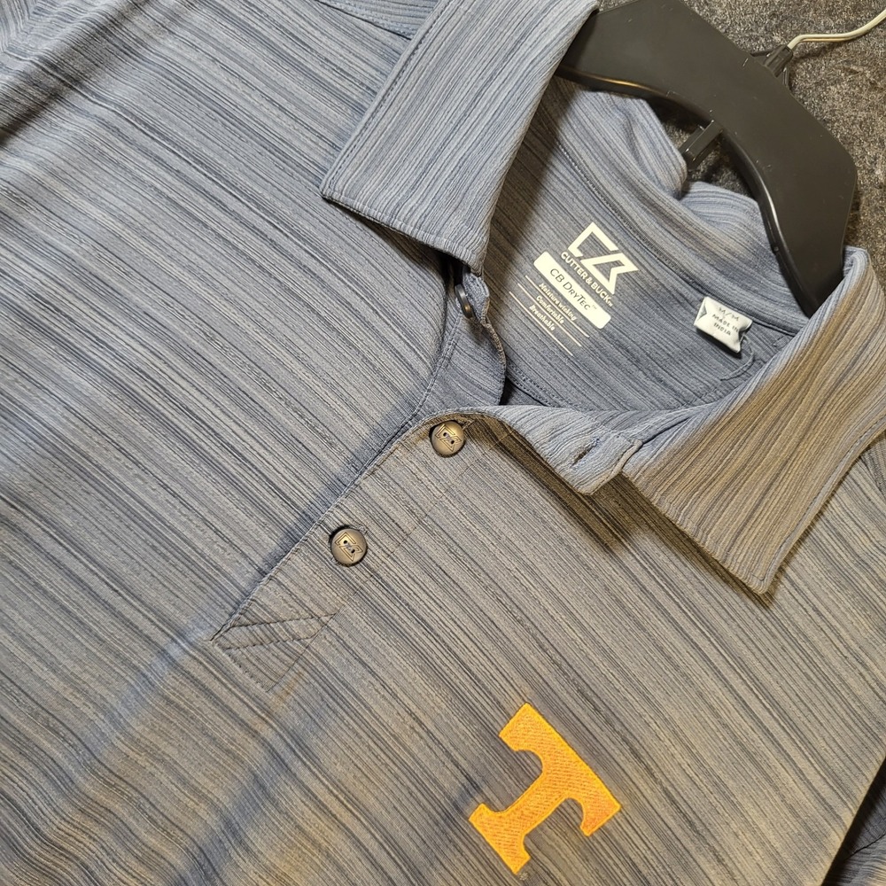 Tennessee Volunteers Cutter And Buck Golf Polo Gray Men's Medium